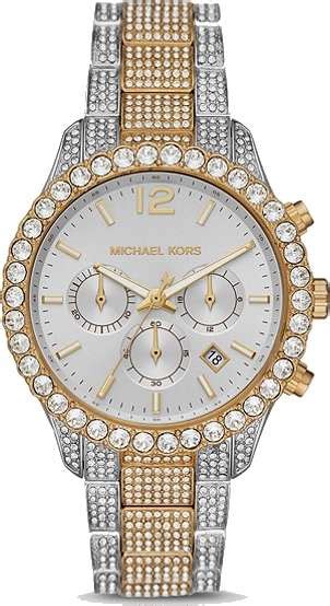 michael kors oversized layton pavé two-tone watch|Oversized Layton Pavé Two.